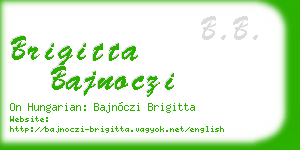 brigitta bajnoczi business card