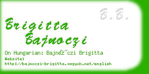 brigitta bajnoczi business card